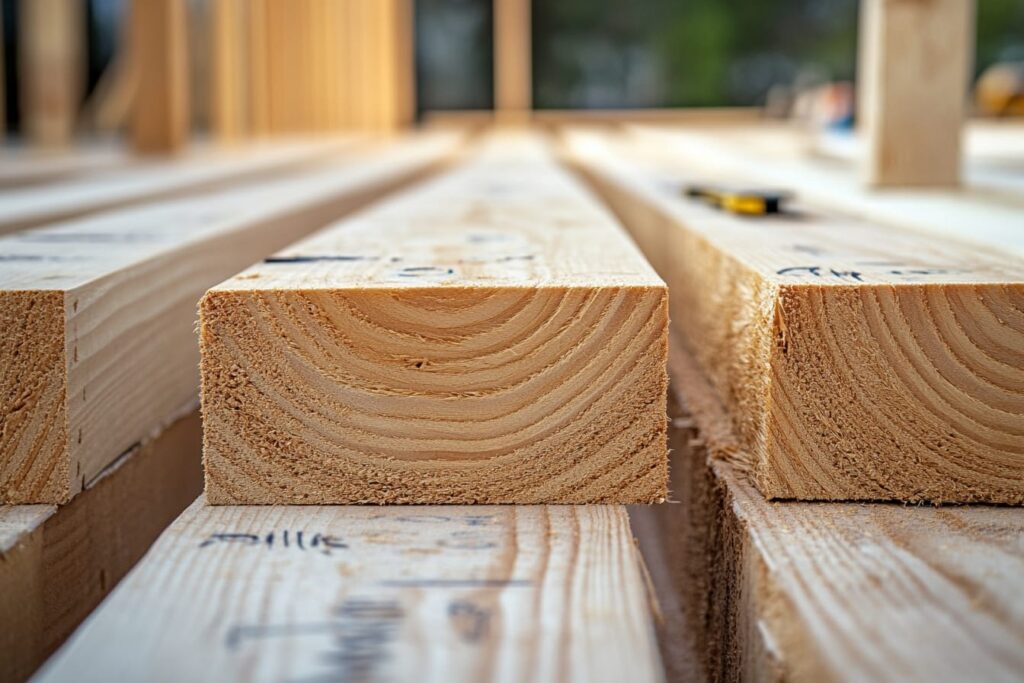 Precise framing layout and aligned stud walls showing what the best framing packages get right on site