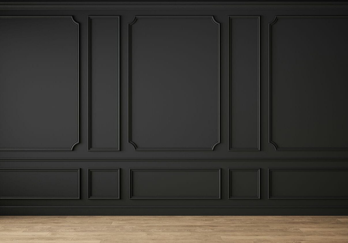 decorative interior wall panelling installed as finishing carpentry