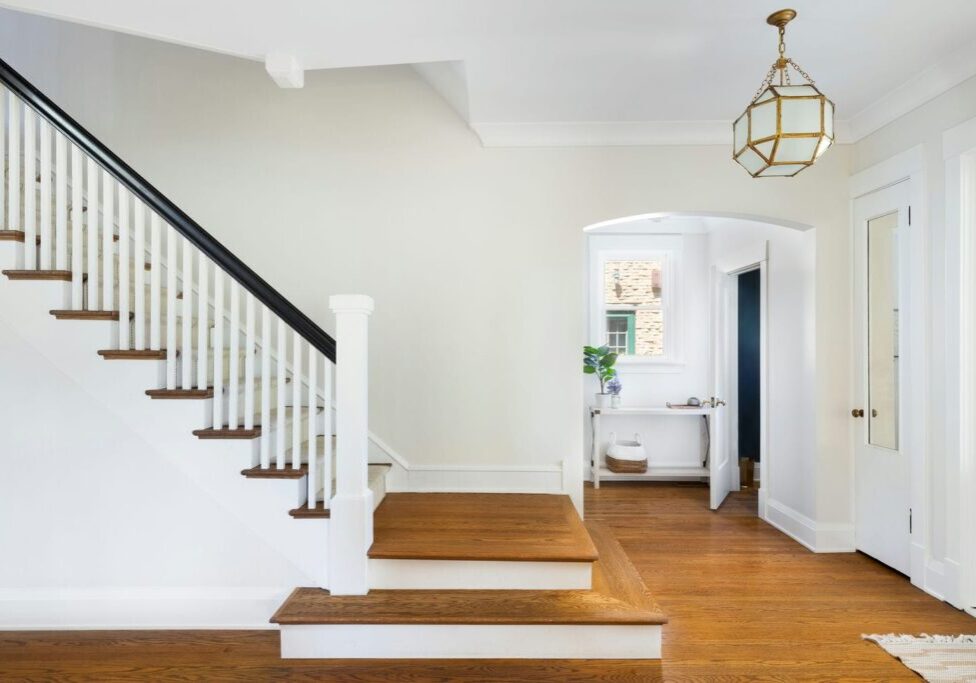 Finished interior stair ready for builder handover after final carpentry review